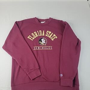 Champion Florida State Seminoles Burgundy Crewneck Sweater